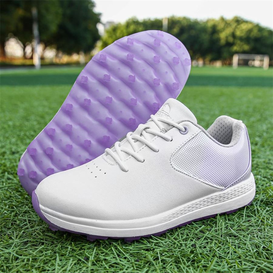 Women's Gradient Spikeless Golf Shoe on the golf course, view 5