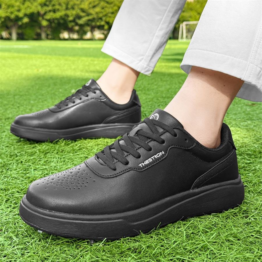 Court-Style Spiked Golf Shoe on the golf course, view 2