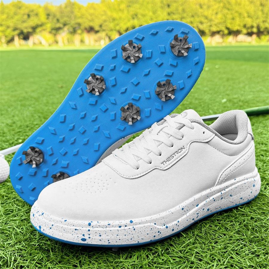 Court-Style Spiked Golf Shoe on the golf course, view 5