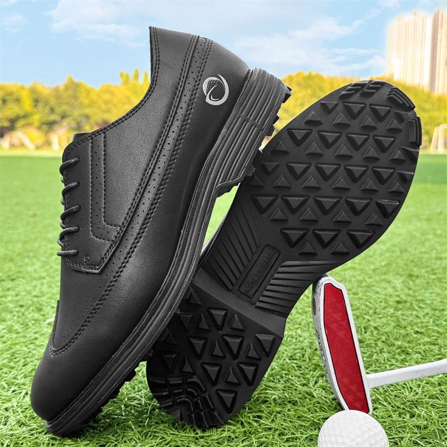 Wingtip Spikeless Golf Shoe on the golf course, view 5