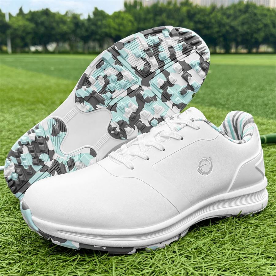 Women's Camo-Sole Golf Shoe on the golf course, view 6