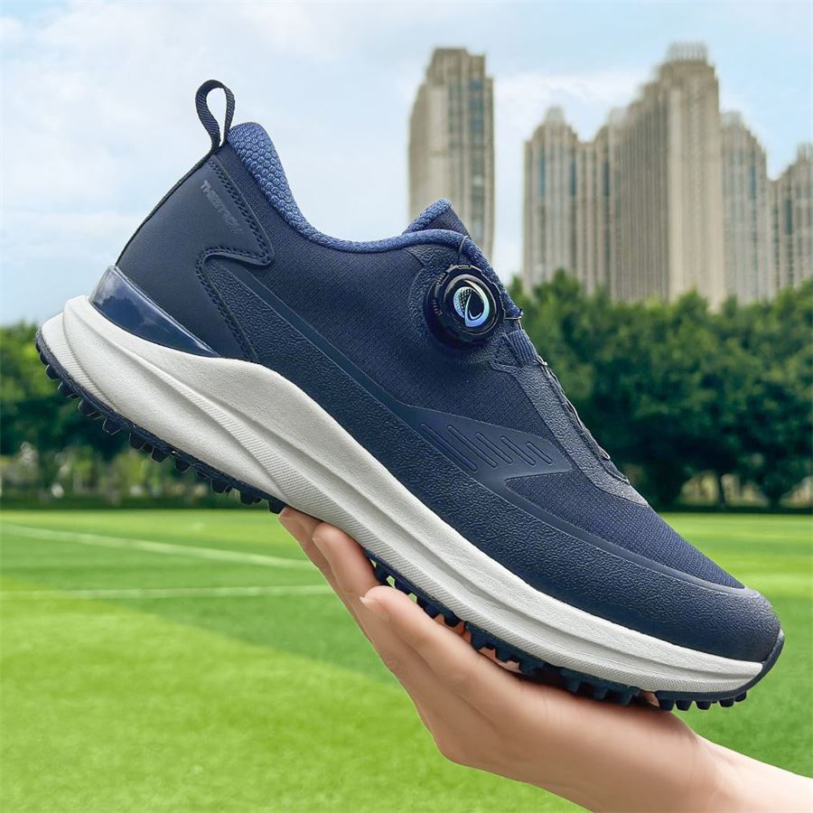 Athletic Rotary-Lace Spikeless Golf Shoe on the golf course, view 6