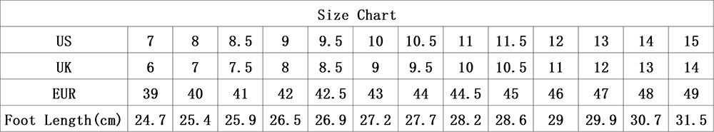 X556 size chart