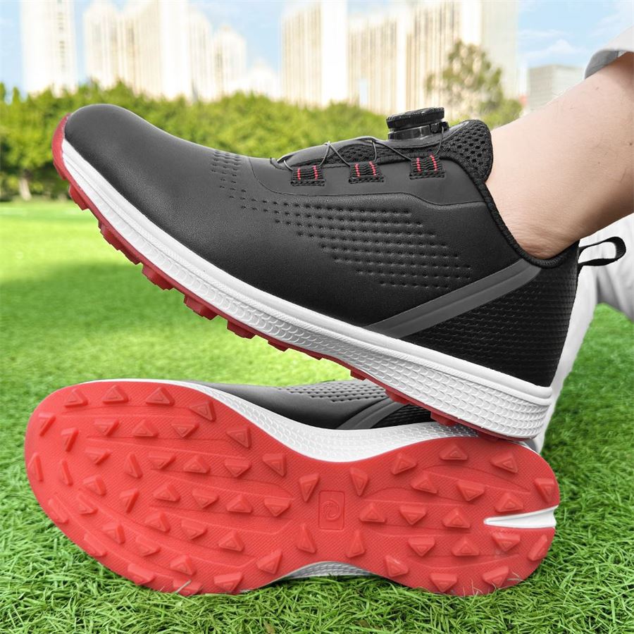 Sport Rotary-Lace Spikeless Golf Shoe on the golf course, view 1