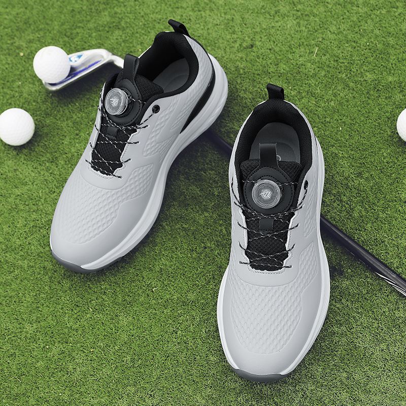 Rotary-Lace Golf Shoe — Pro Spiked & Training Soles on the golf course, view 6
